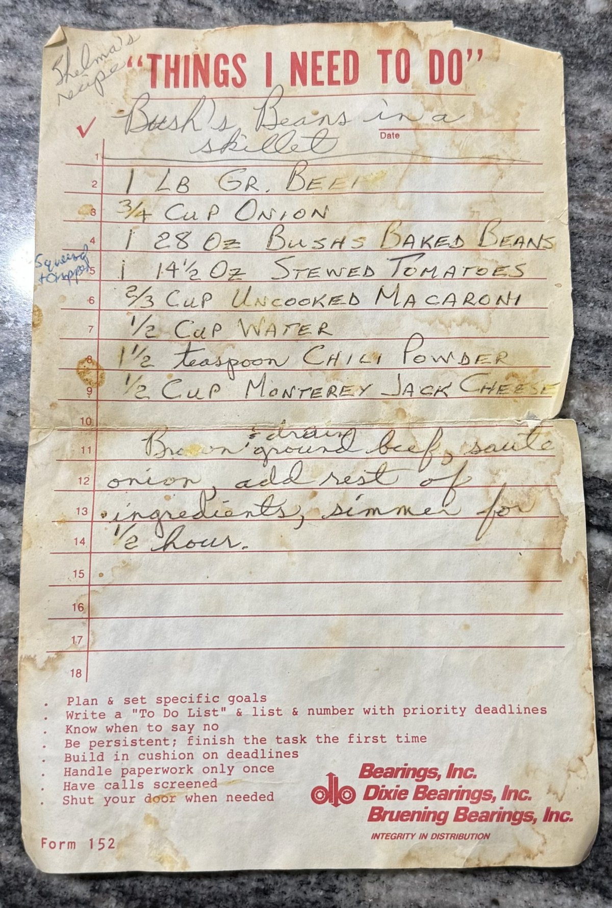 Jim Fatkin's Handwriting