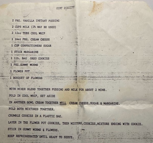 Dirt Dessert